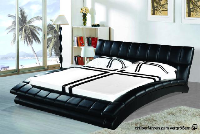 Waterbed Complete Leather Bed Upholstered Bed with Mattress New MAURICE Bed Beds