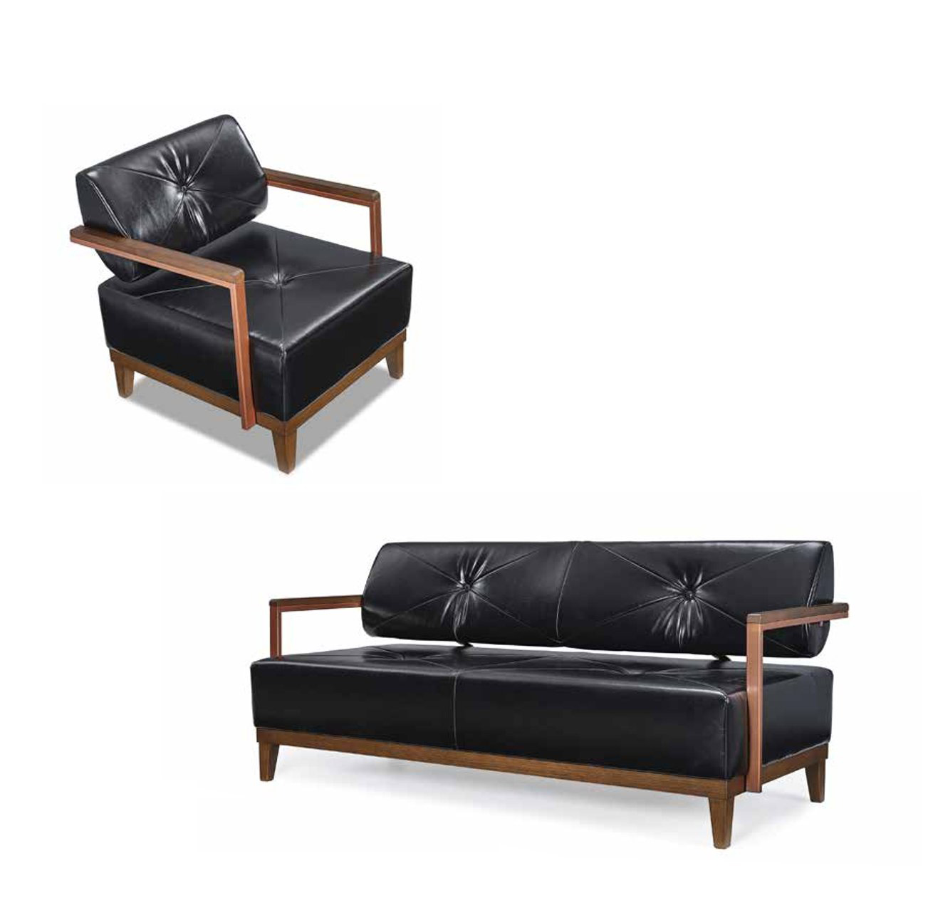 Sofa set 3+1 modern style reclining armchair 2-piece luxury living room