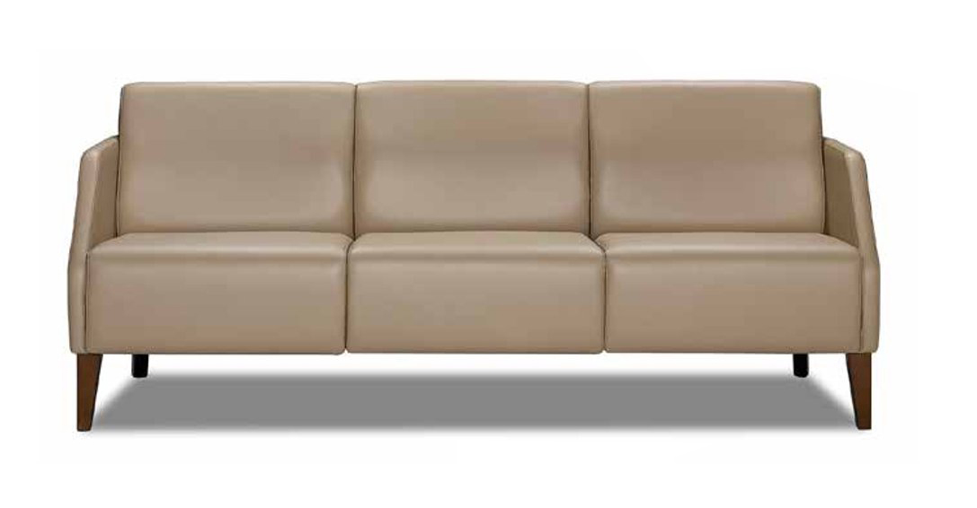 Beige living room two-seater upholstered furniture modern textile couch 2-seater