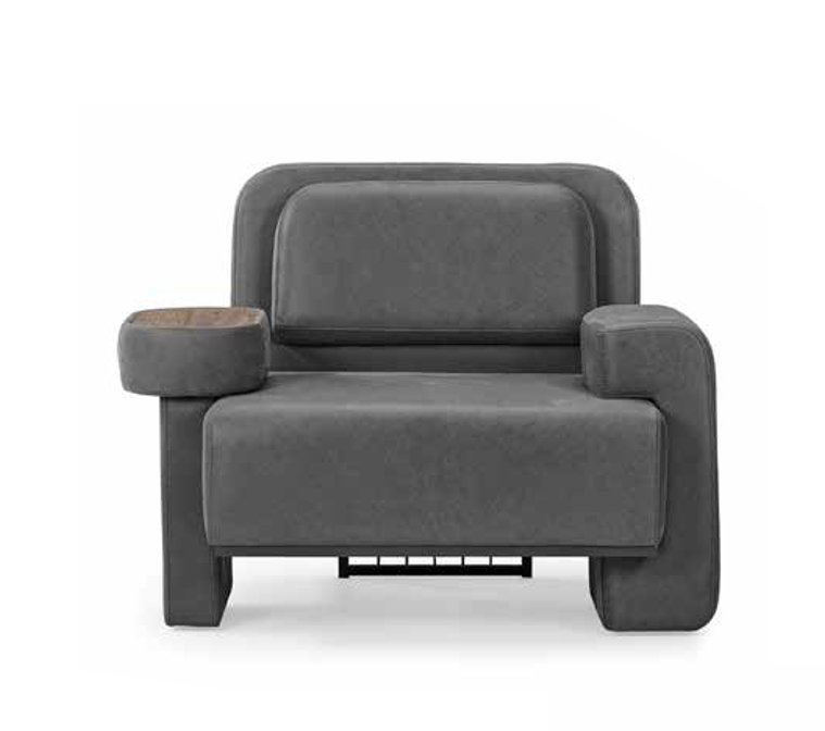 Sofa Armchair Recliner Upholstered Chair Swivel Couch Lounge Club Gray