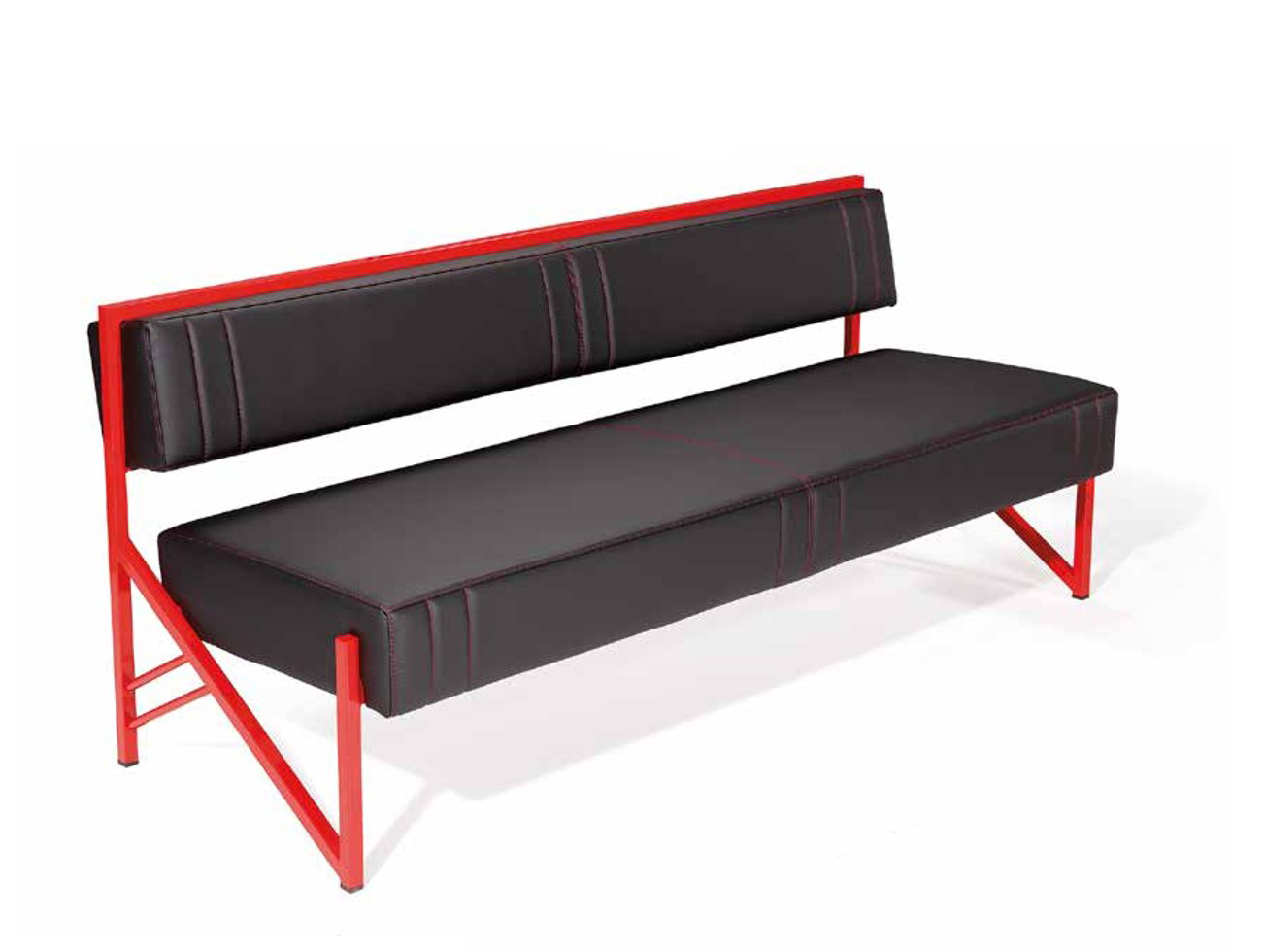 Waiting bench seat reception bench padded bench sofa couch 3-seater 180cm