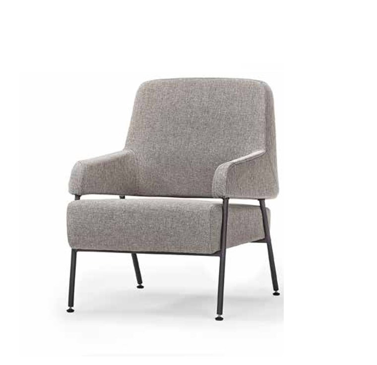 Leather armchair Club Lounge chair single seat wing chair hotel waiting room