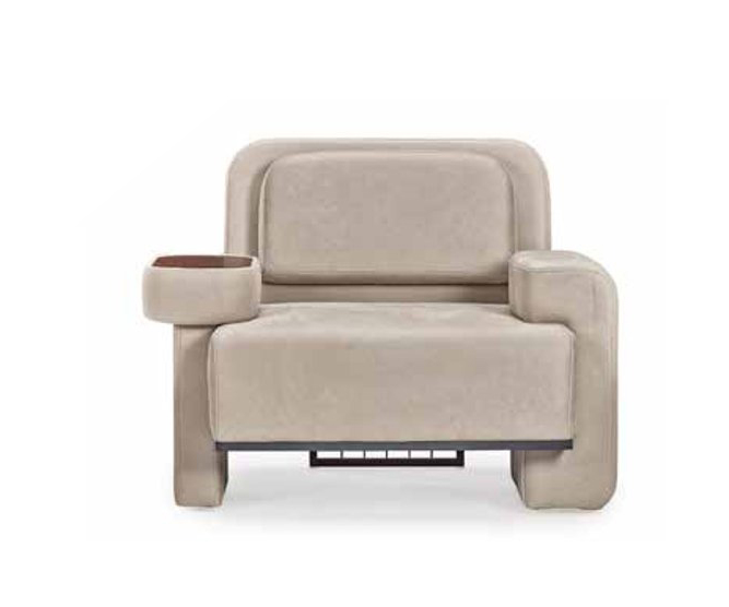 Sofa chair reclining chair upholstered chair swivel couch lounge club beige