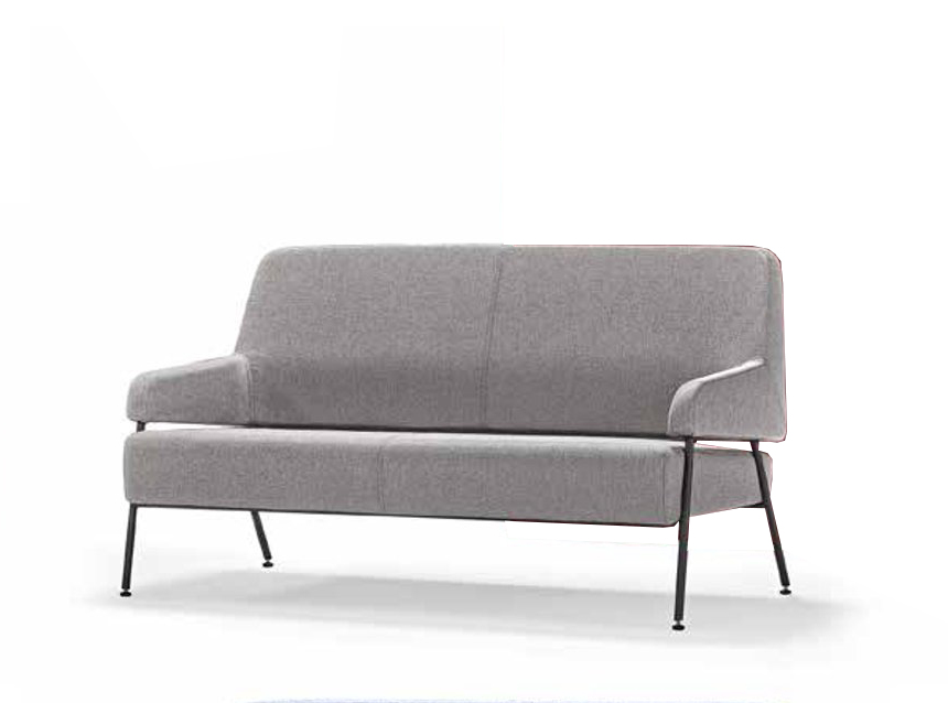 Leather Sofa 2-Seater Modern Furniture Designer Luxury Sofa Gray Blue