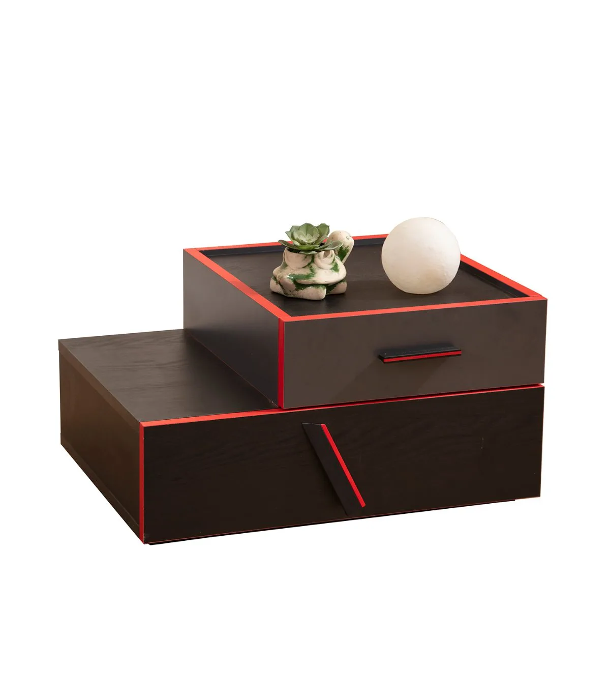 Exclusive black-red designer nightstand children\'s room wooden furniture