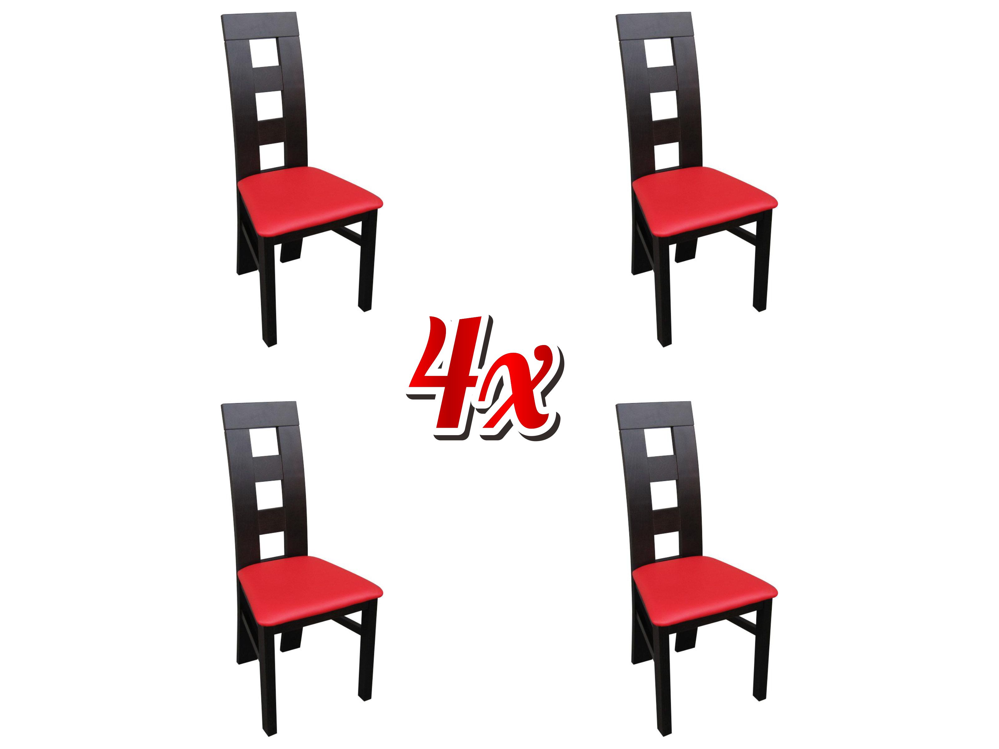 Set of 4 luxury design upholstered chairs, solid wood, kitchen dining room chairs, new