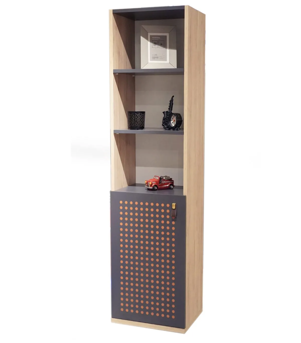 Light brown bookshelf children\'s room furniture youth room wood console