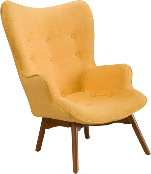 Lounge Armchair Textile Lounge Design Armchair Comfort Armchair Orange Recliner
