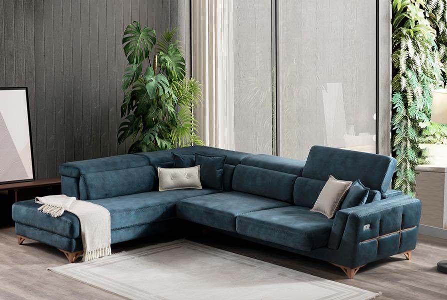 Corner sofa L-shape leather sofa couch living landscape set modern sofas