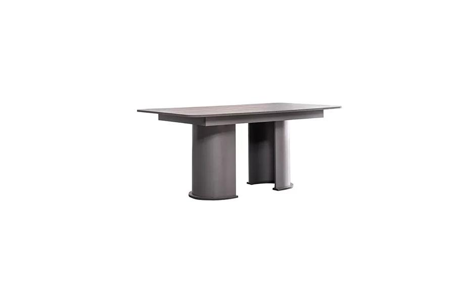 Modern gray wooden dining table for a stylish atmosphere