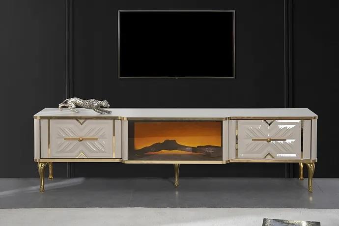 Living room sideboard white + gold fireplace luxury RTV lowboard exclusive
