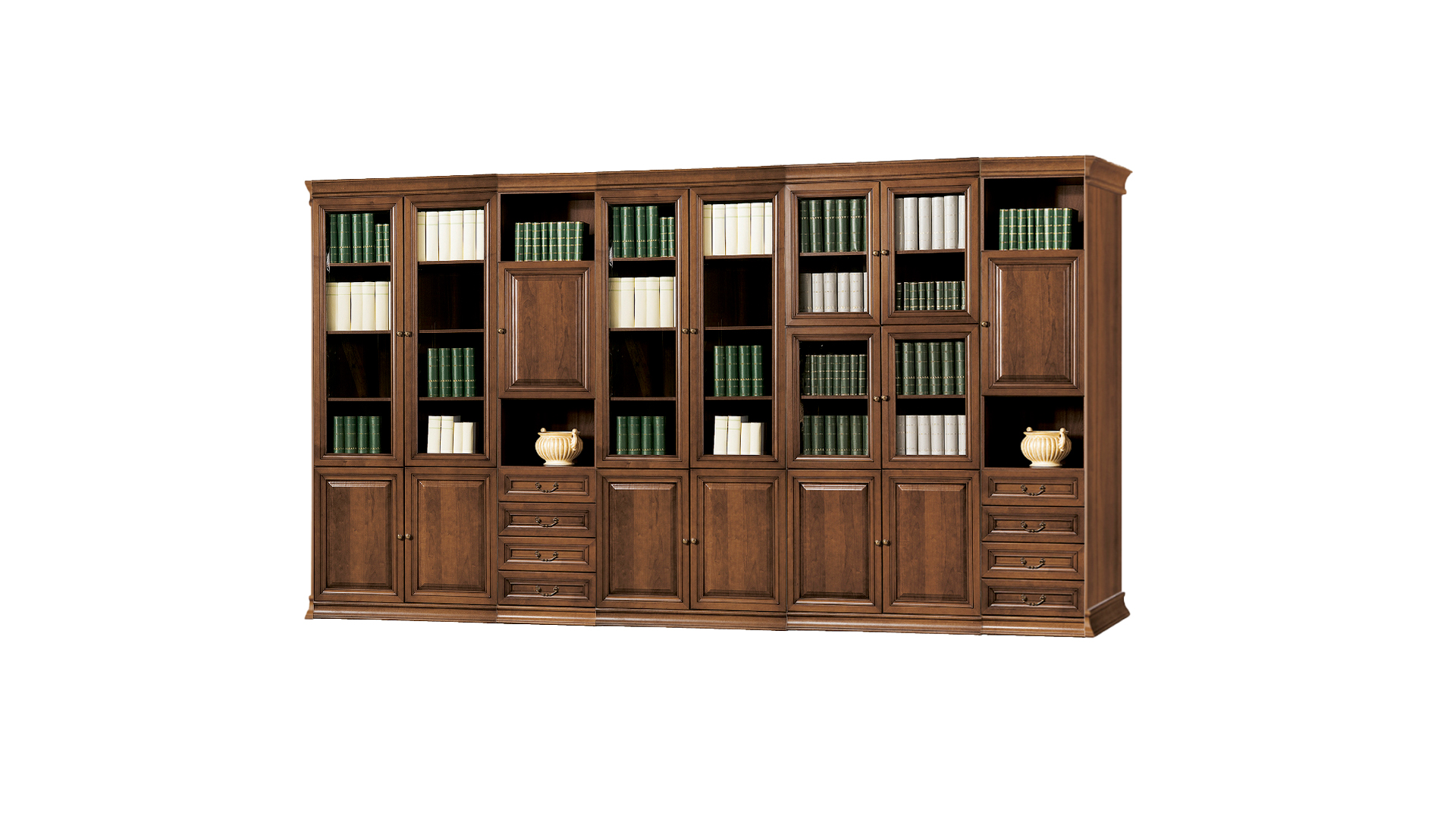 Brown solid wood office cabinet corner wardrobe furniture