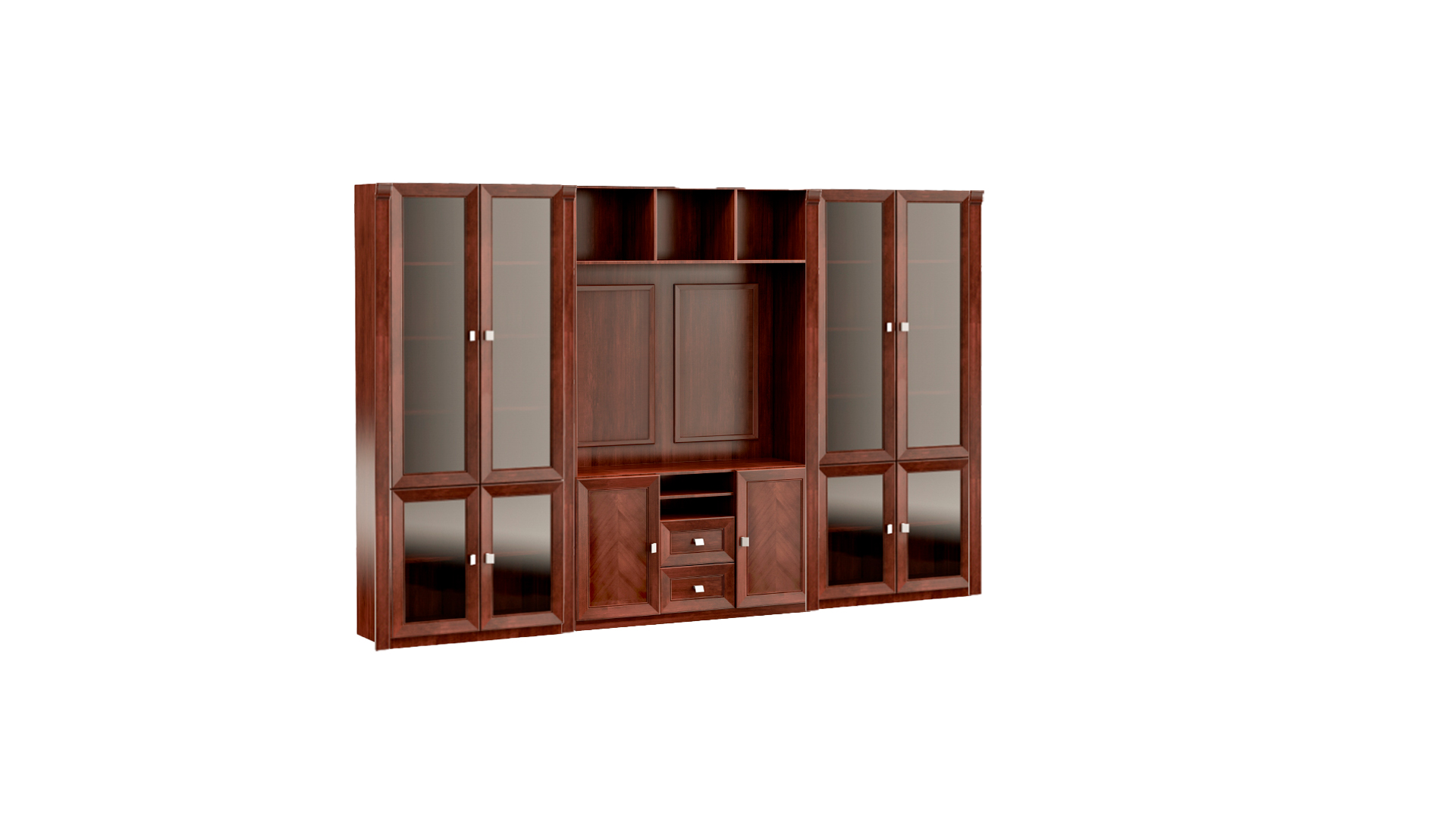 Designer brown office cabinet luxurious mirror cabinets modern furniture