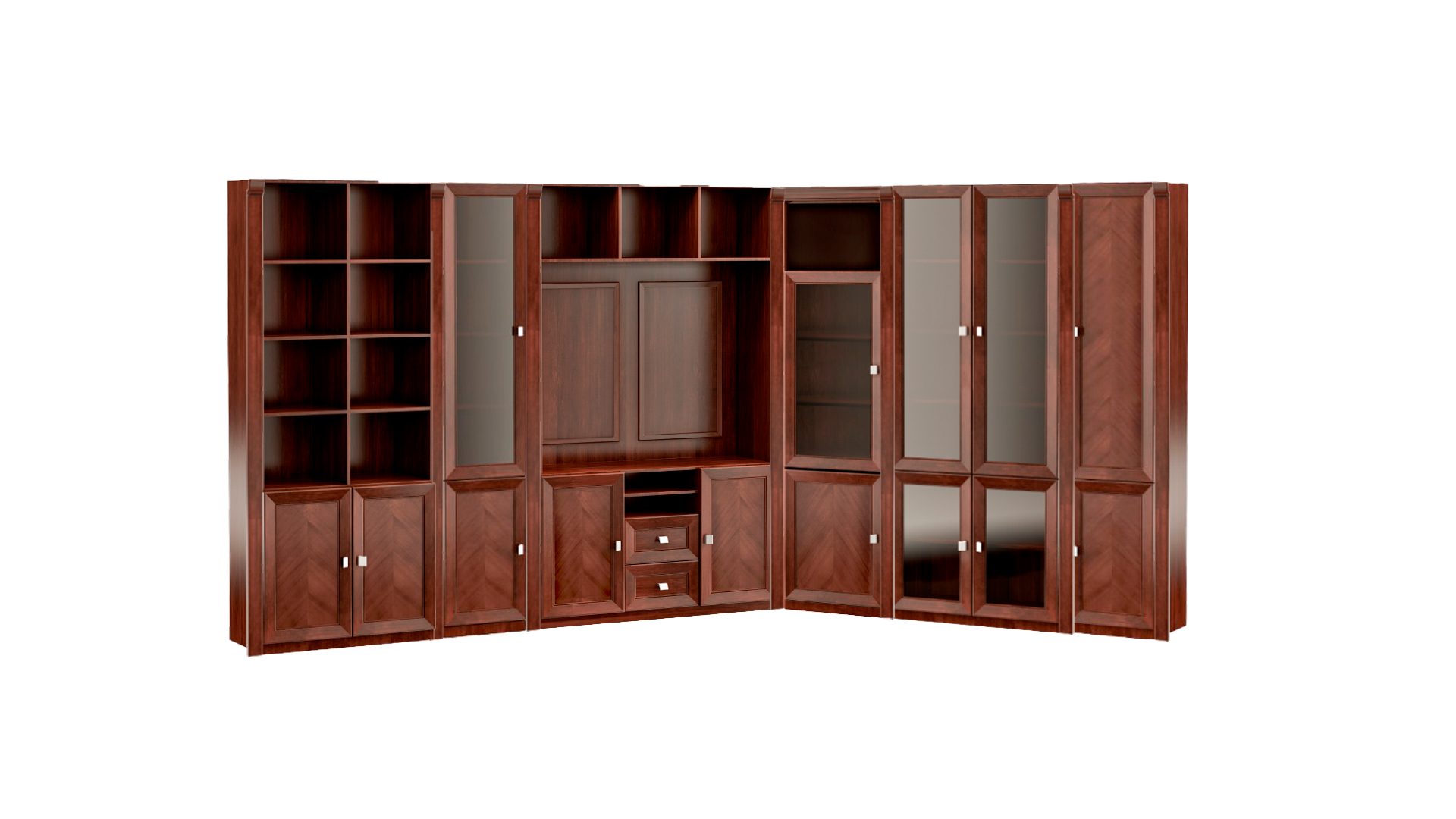 Robust corner cabinet solid wood shelves office furniture elegant work cabinet