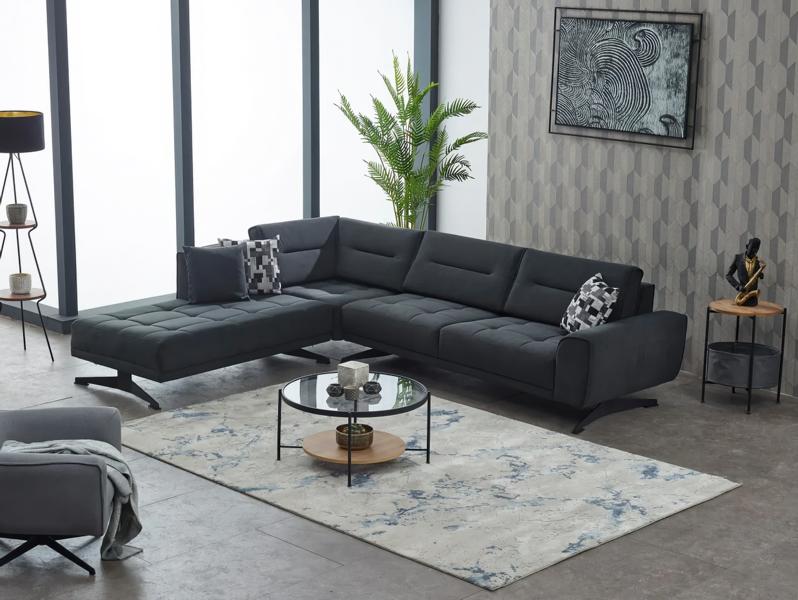 Fabric sofa corner sofa L shape sofa upholstered sofa gray couch modern corner