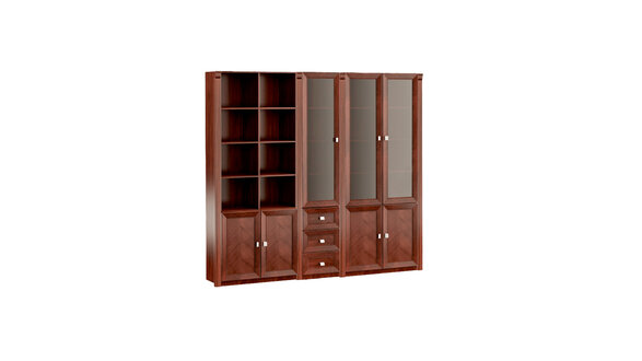 Designer brown office cabinet solid wood filing cabinet sturdy cupboard