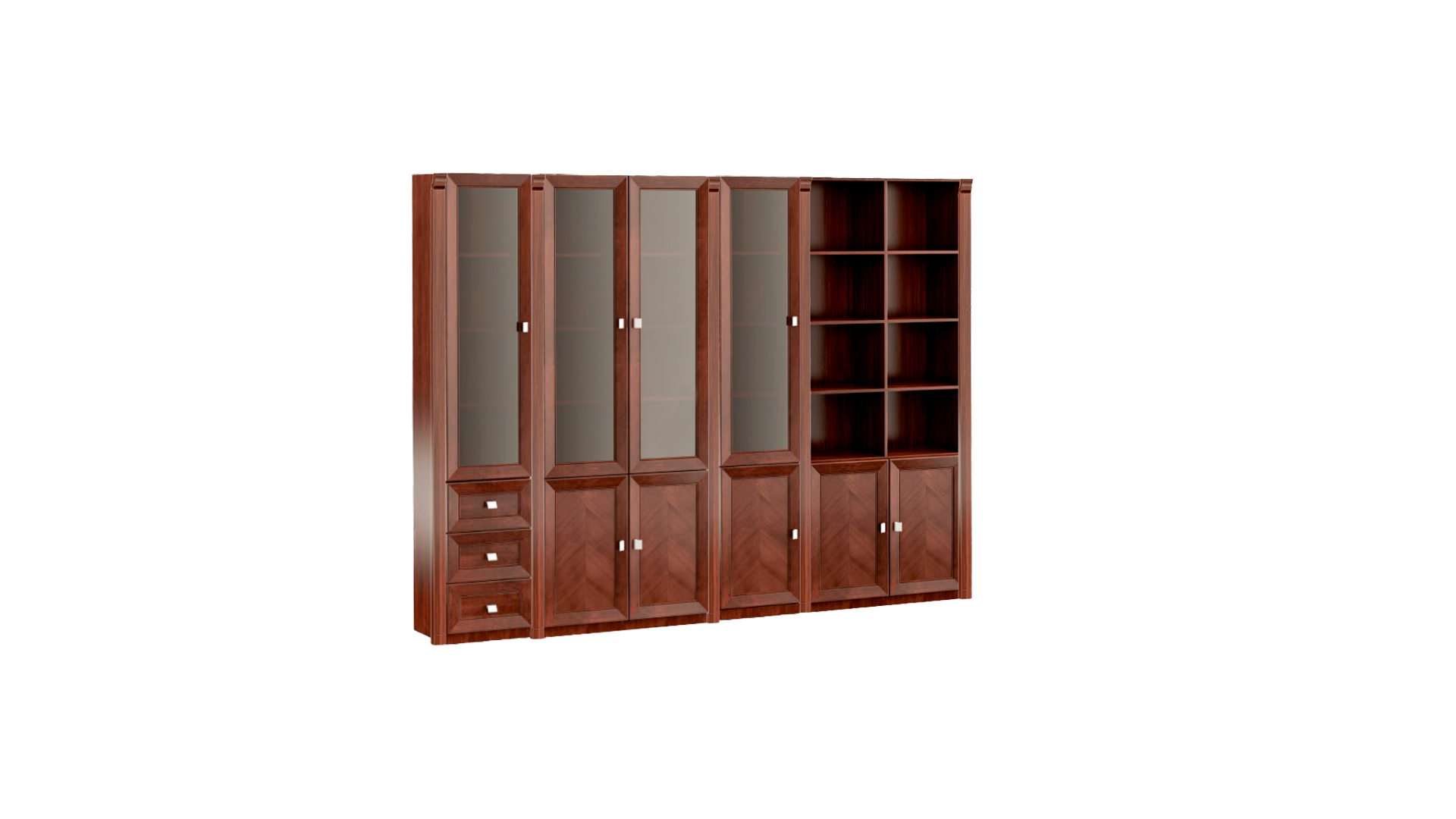 Chic brown office cabinet solid wood furniture bedroom decor