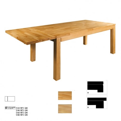 Table Dining Table Solid Furniture Dining Room 160x90cm Real Wood Solid Wood New Tables