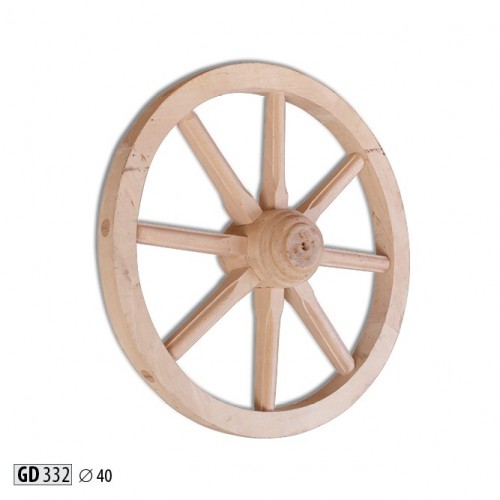 Wooden wheel decorative wheel Ø 40 cm whitewash spoke wheel wall decoration garden decoration cartwheel