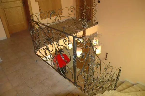 Stair railings indoor outdoor stairs railings custom-made wrought iron #166
