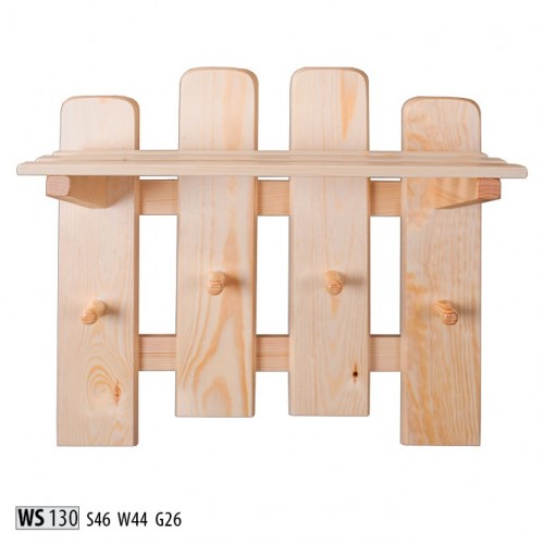 Coat panel wall coat rack coat rack coat rail pine wood handmade