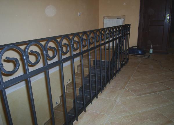 Classic steel stair forged iron staircase balcony railing custom-made 180