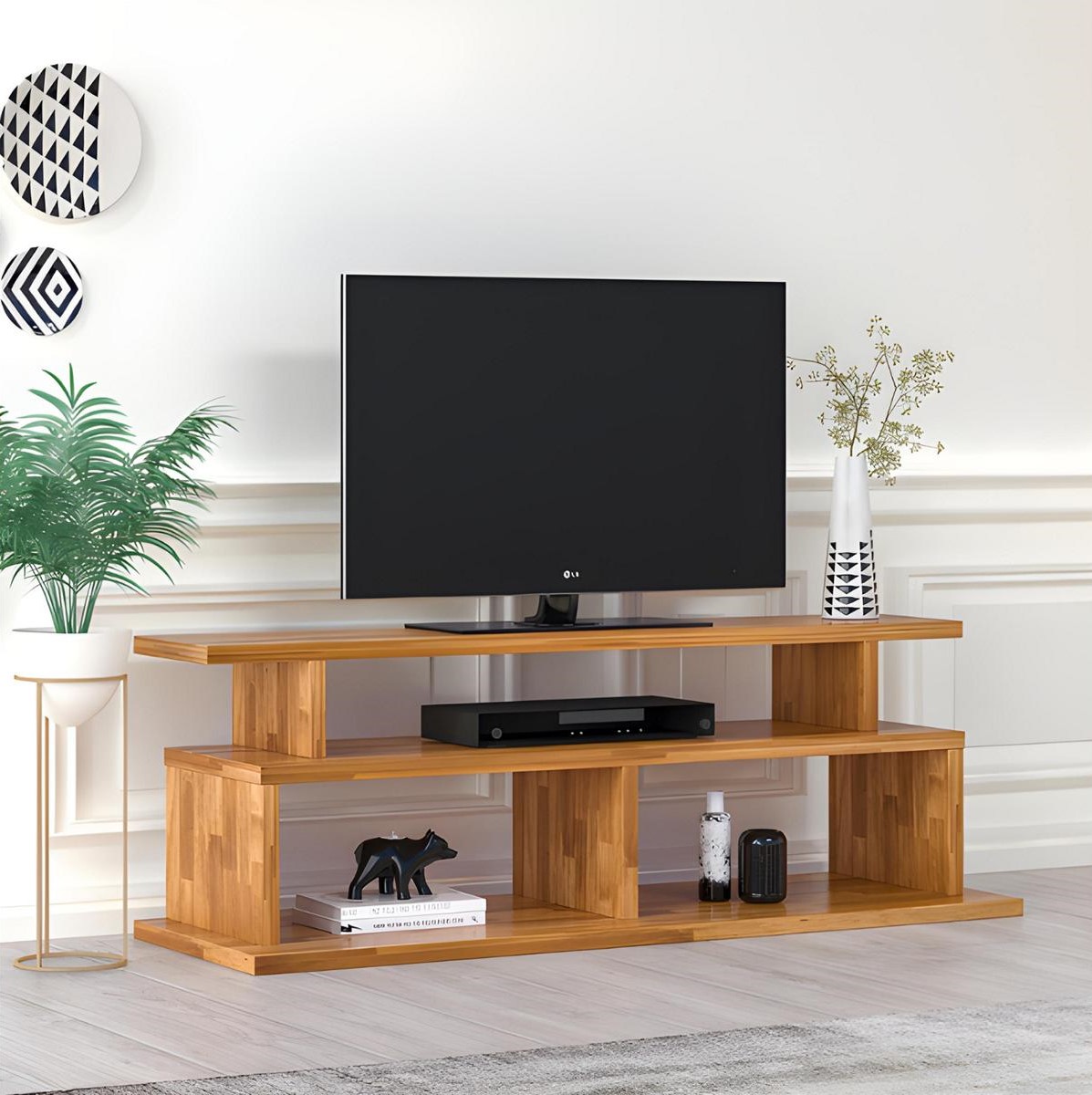 Stylish brown RTV table living room TV table robust sideboard