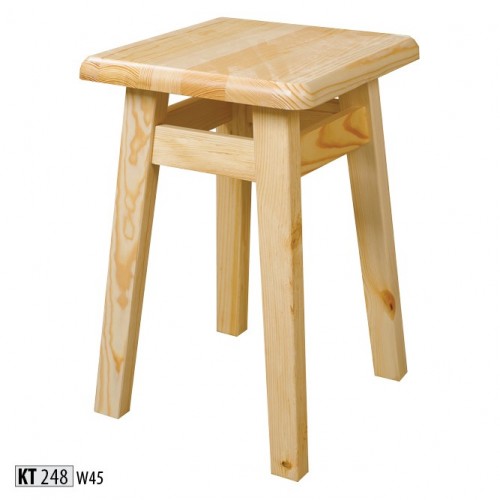 Massive wood seat stool side table natural wood wooden stool dining chair
