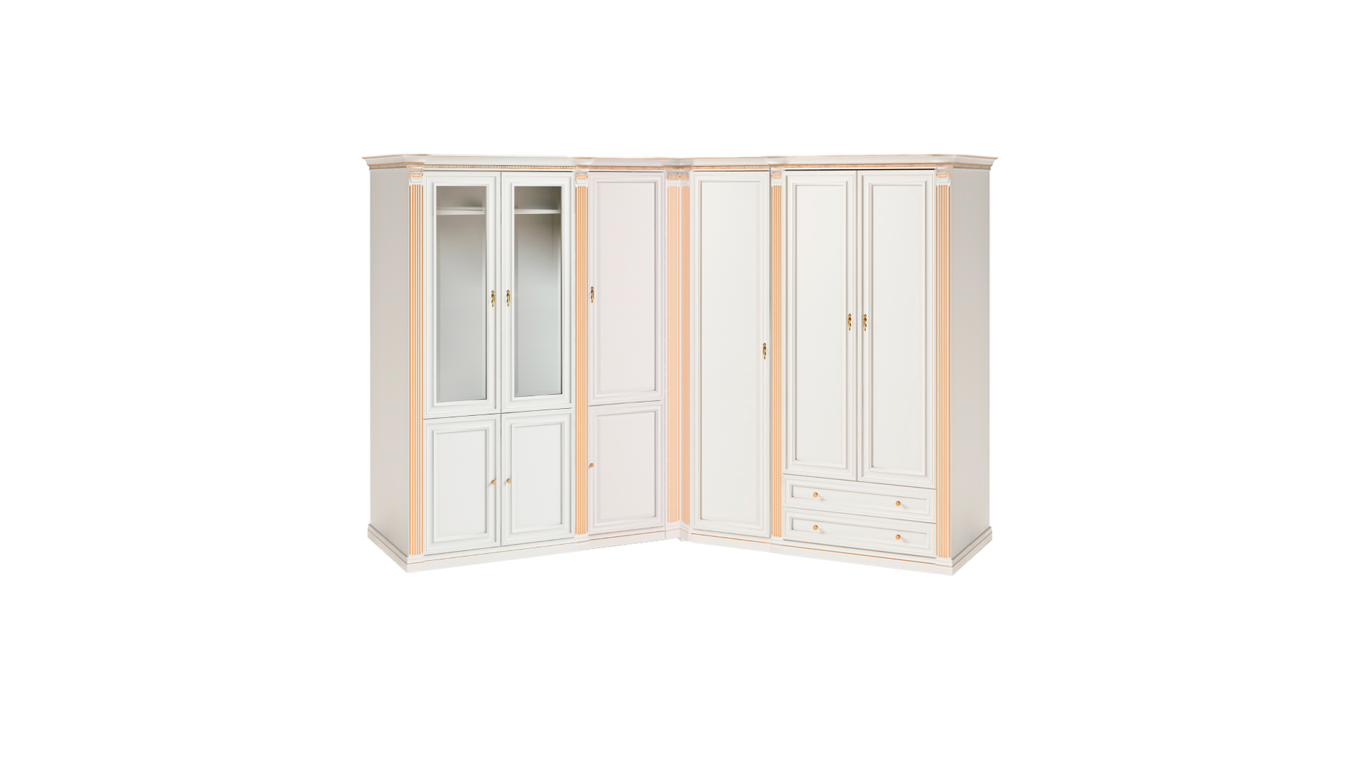 Designer corner cabinets solid wood bedroom L-shaped wardrobes