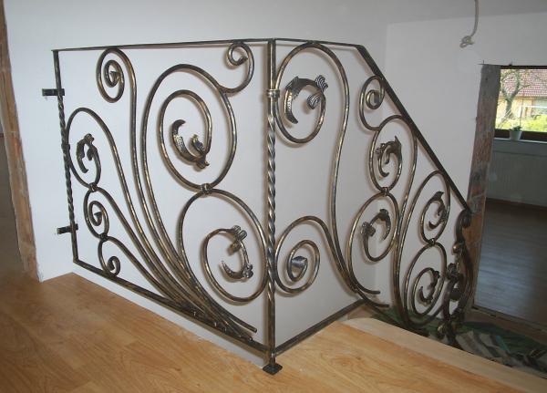 Classic railing handcrafted balcony stair wrought iron fence fence 1 linear meter #168