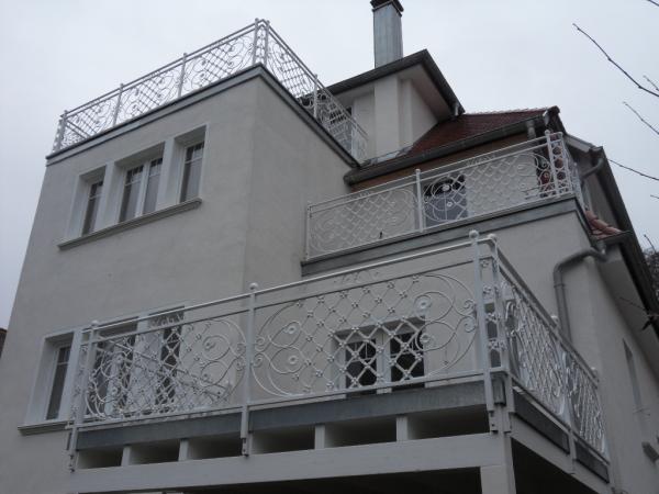 Classic railings handmade balcony stairs wrought iron fence 1 linear meter #380