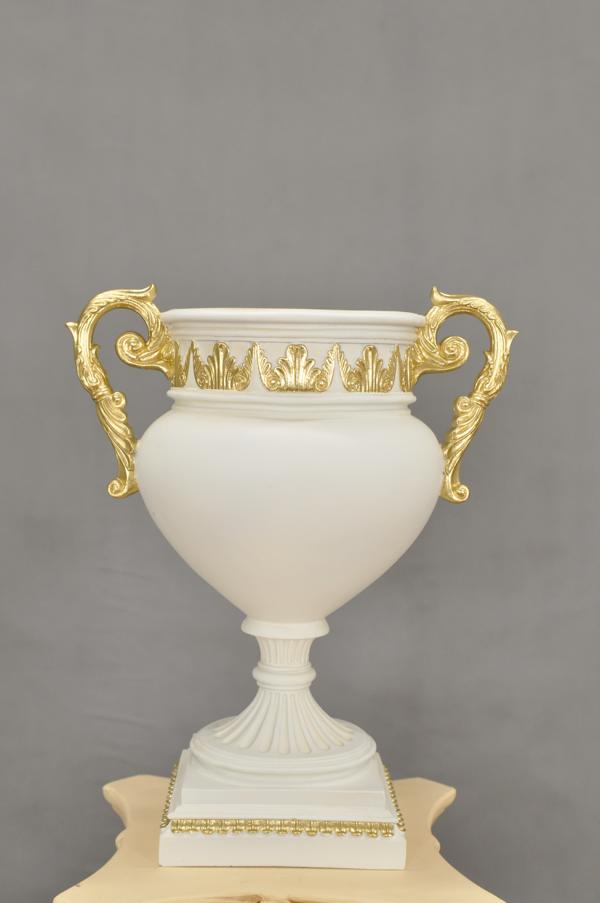 Design flower pot decoration XXL vase vases 49cm handcrafted decorative chalice trophy.