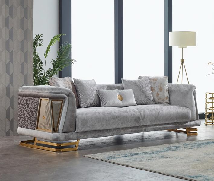 Couch three-seater sofa 3-seater fabric sofa upholstered sofa gray modern sofas