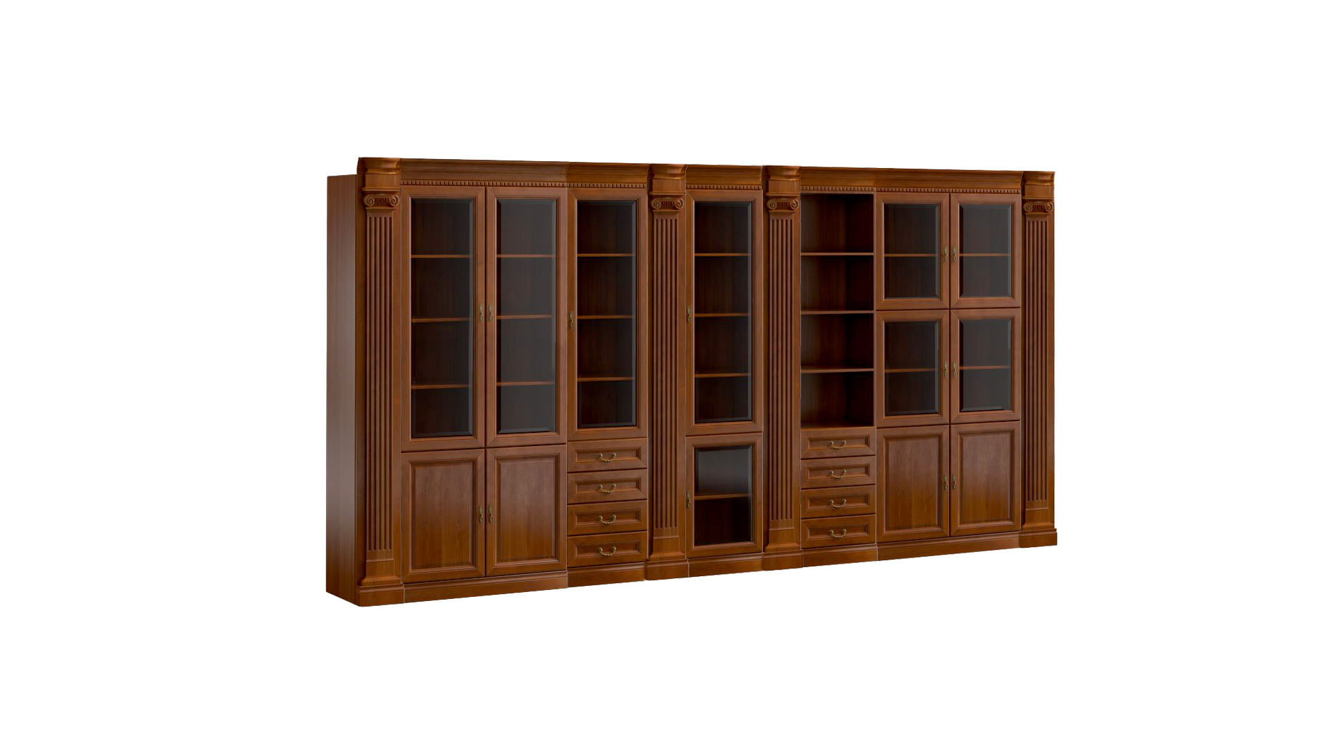 Classic Brown Office Cabinet Solid Wood Furniture Exclusive Cabinets