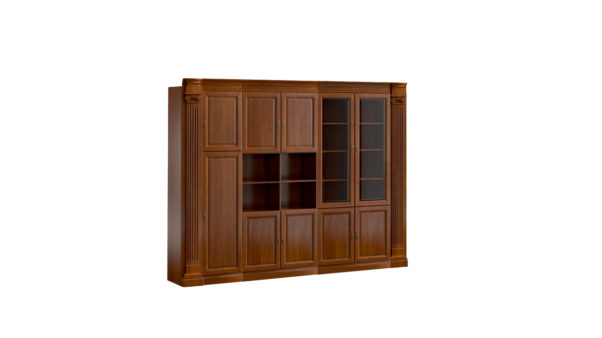 Brown Solid Wood Office Cabinet Designer Home Office Luxury Cabinets