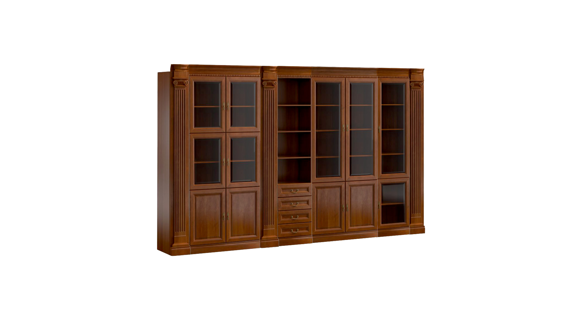 Classic brown office cabinet designer display cabinet solid wood furniture