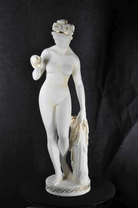 Antique Marble Style Statue Eva with Apple XXL Figure Statues Sculpture Decor PG010
