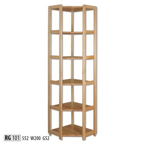 Regal bookshelf new solid pine natural handmade corner shelf shelves office new