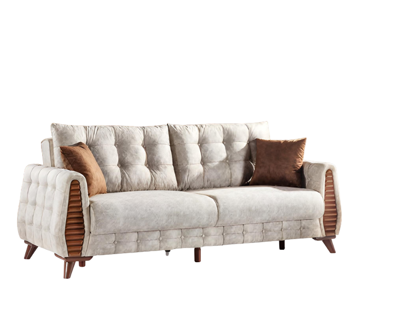 Textile Sofa 3-Seater Sofa Upholstered Sofas Designer Couch Furniture Three-Seater New