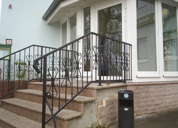 Classic steel staircase wrought iron stair balcony railing custom made 142