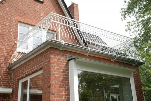 Wrought iron fence railing balcony fall protection stairs balconies handmade M136