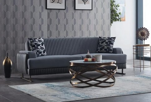 Luxury couch three-seater sofa design lounge sofas 3-seater cushions gray