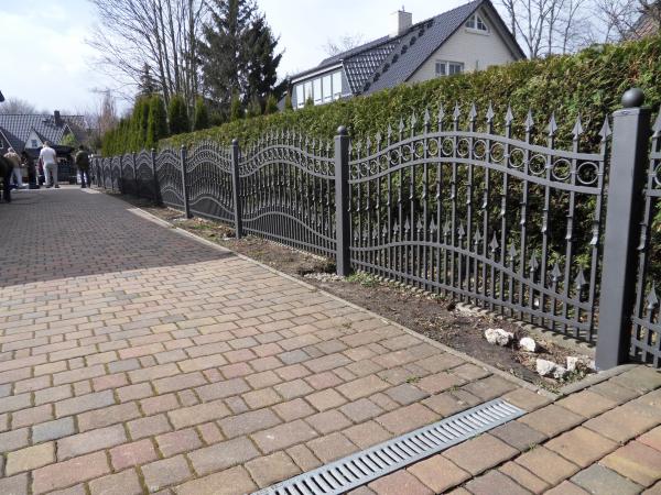 Outdoor Garden Baroque Rococo Fence Classic Railing Wrought Iron 1 linear meter 201