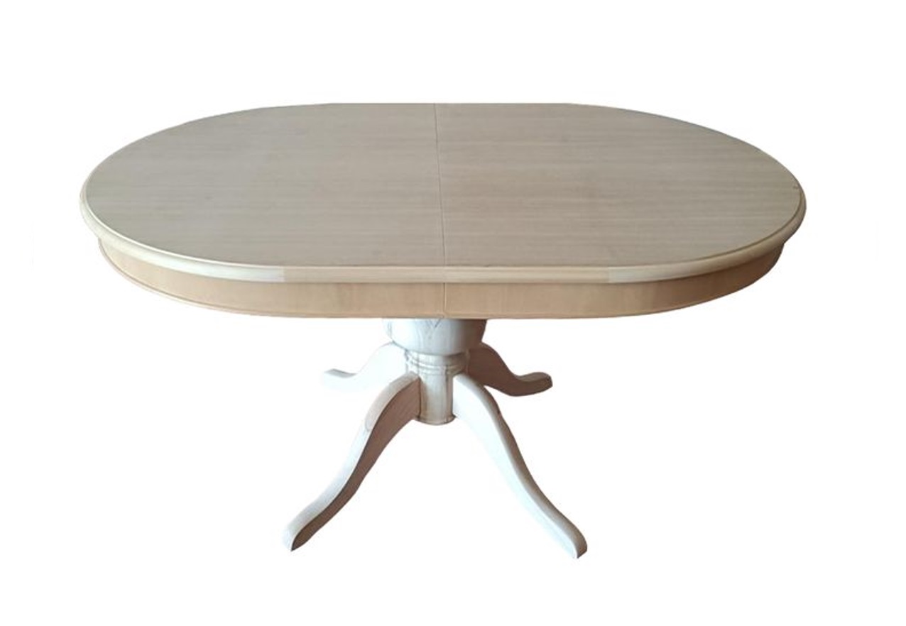 Round dining table, dining room tables, round living room table, 135 x 91 cm, wooden furniture.