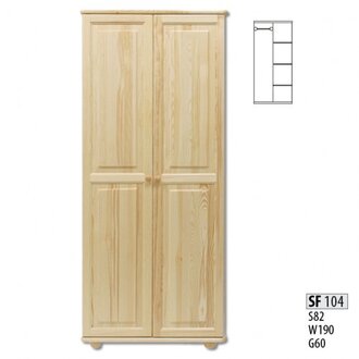 Wardrobe Massive Cabinets Wood Furniture Chest Country Style Bedroom