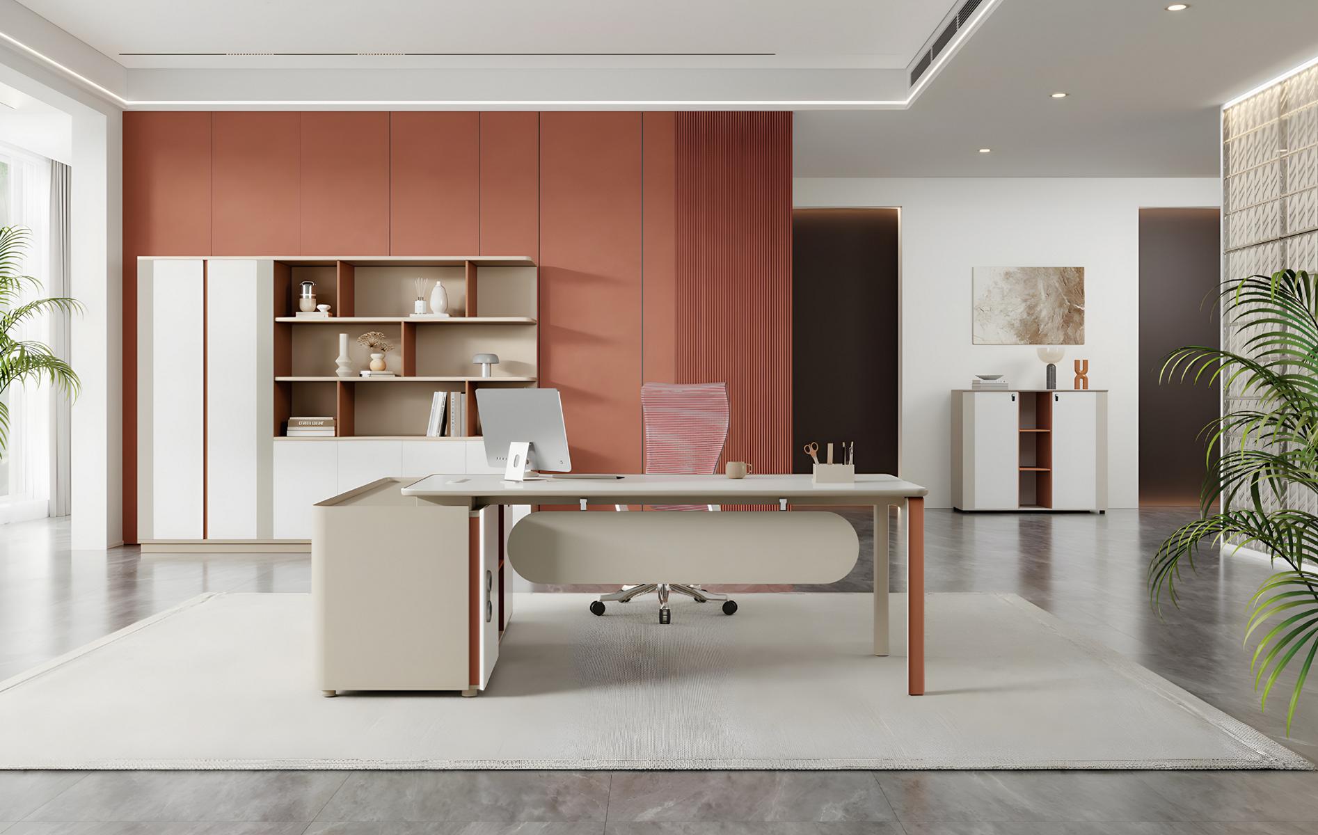 Office furniture office cabinet desk home office desk cabinet 2-piece.