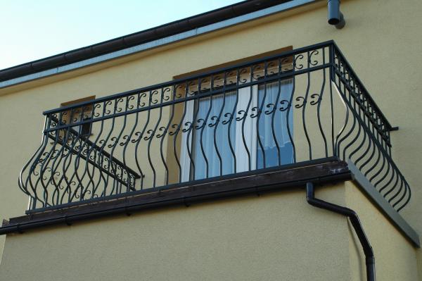 Wrought iron fence railing balcony fall protection stairs balconies handcrafted M133