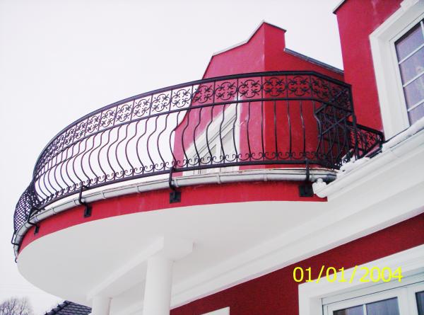 Wrought iron fence railing balcony fall protection stairs balconies handcrafted M127