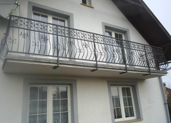 Wrought iron fence railing balcony fall protection stairs balconies handmade M131