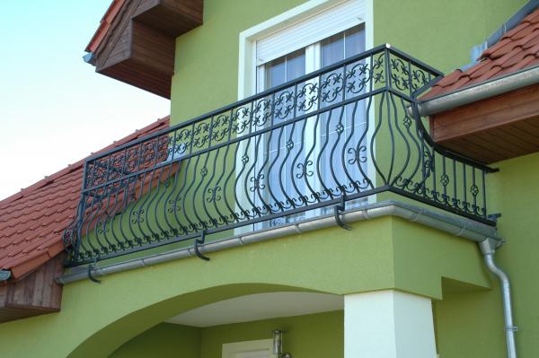 Wrought iron fence railing balcony fall protection stairs balconies handmade M129